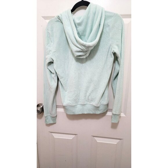 Hollister Mint Green Zip-Up Hoodie With Pockets Towel Material Size M - Picture 2 of 9